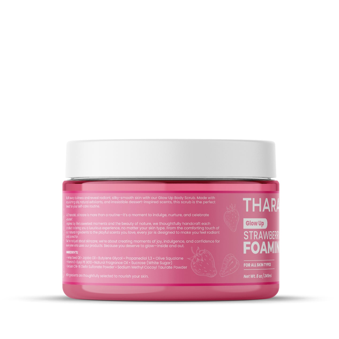 Tharadel Foaming Sugar Scrub – Strawberry Shortcake
