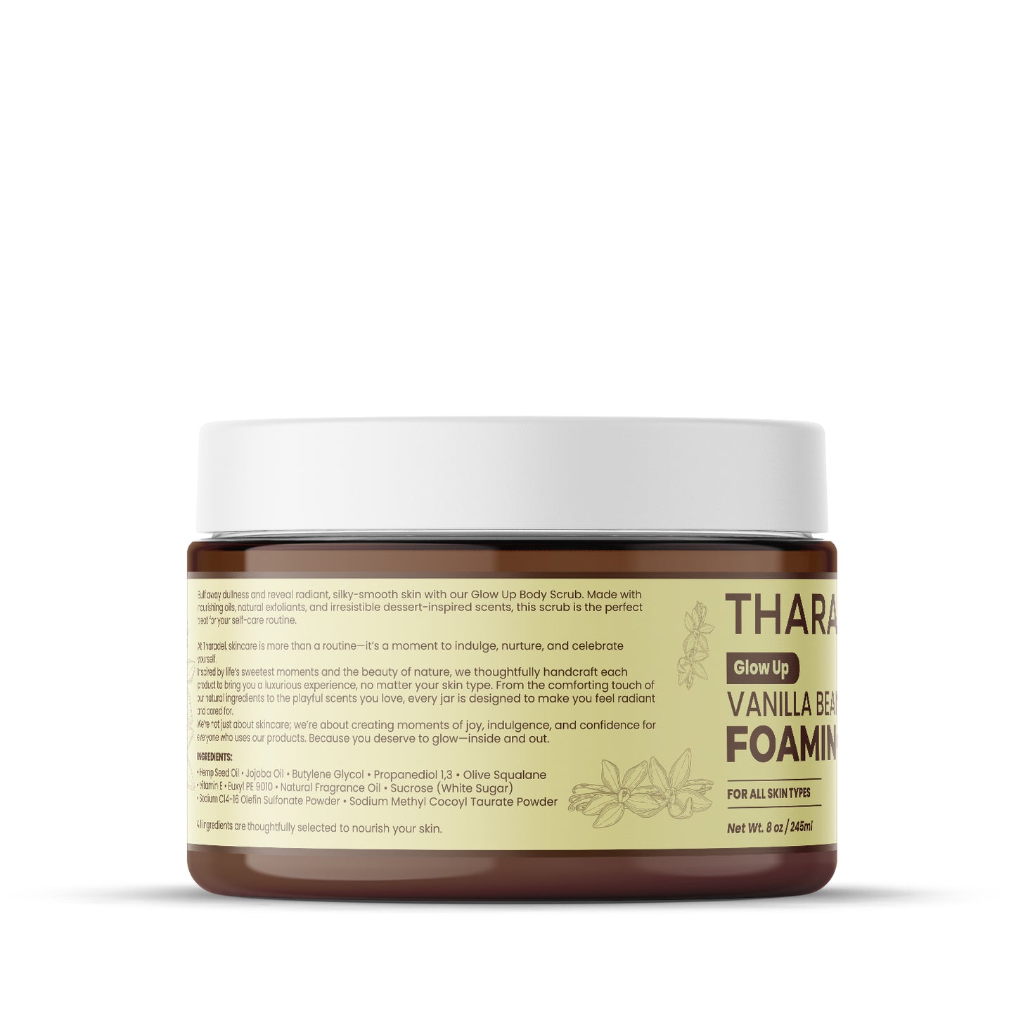 Tharadel Foaming Scrub – Warm Vanilla Scent