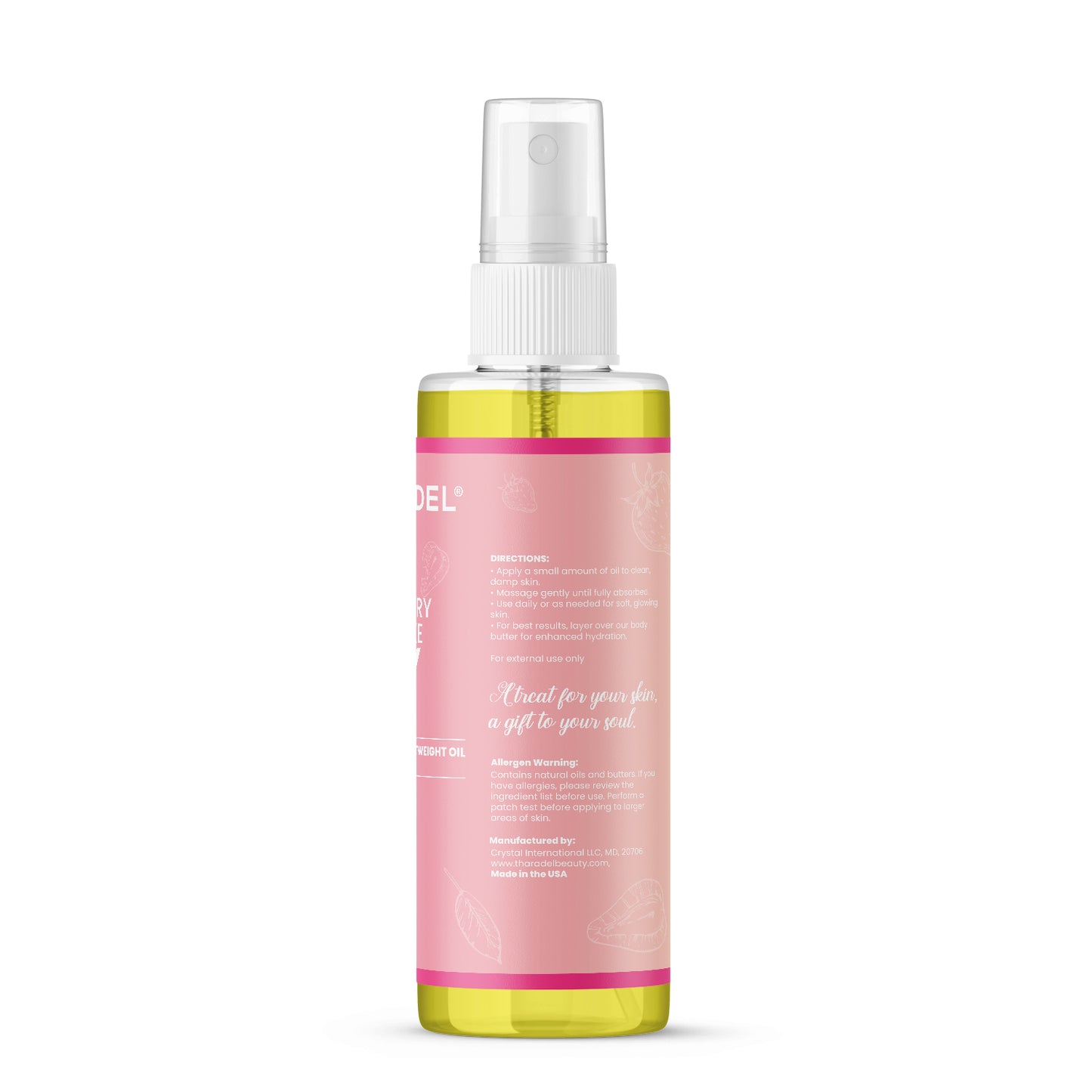 Tharadel SilkShine Body Oil – Strawberry Shortcake