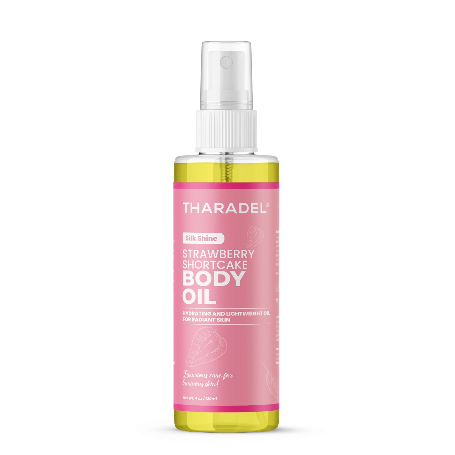 Tharadel SilkShine Body Oil – Strawberry Shortcake