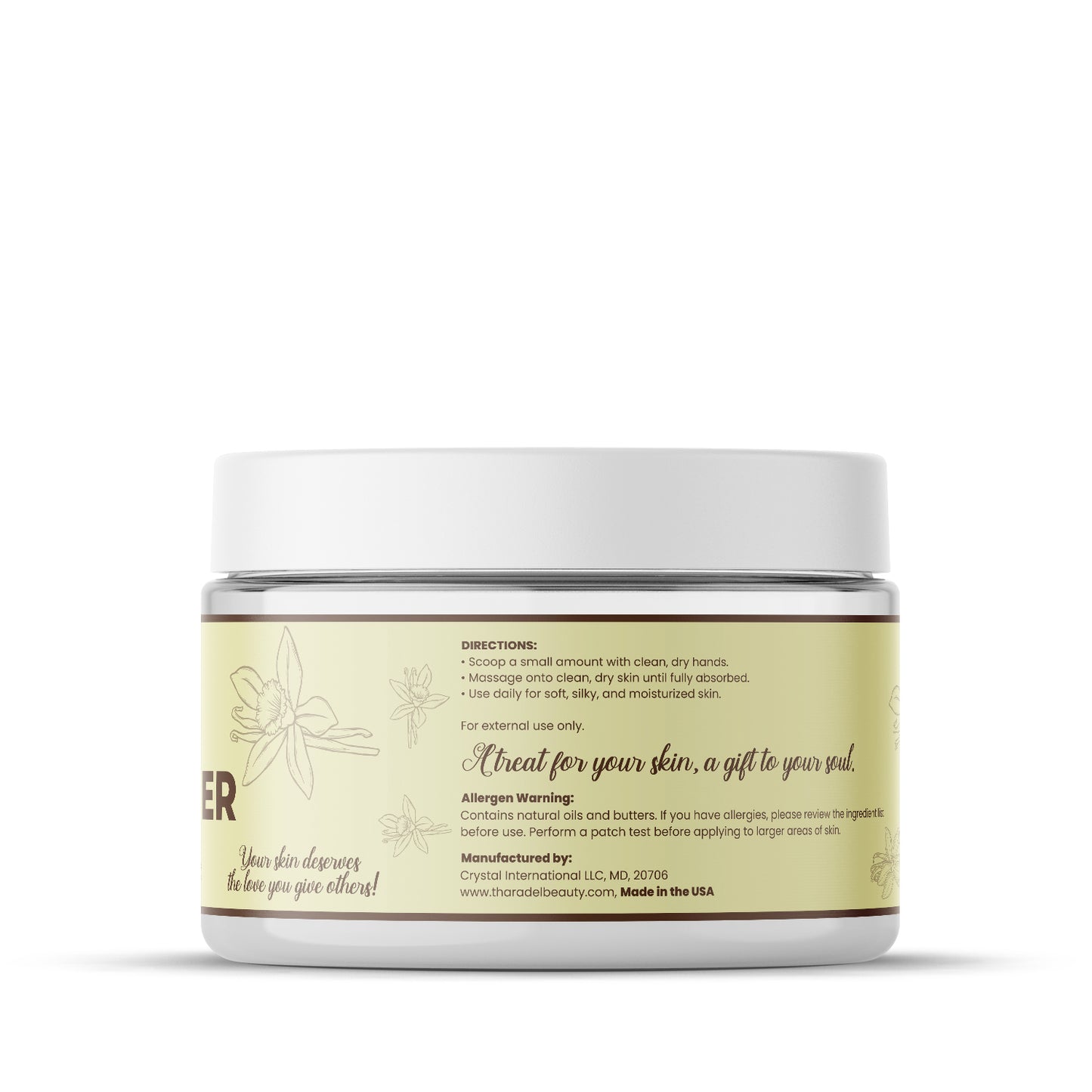 Tharadel Body Butter – Silky Smooth Vanilla Bean