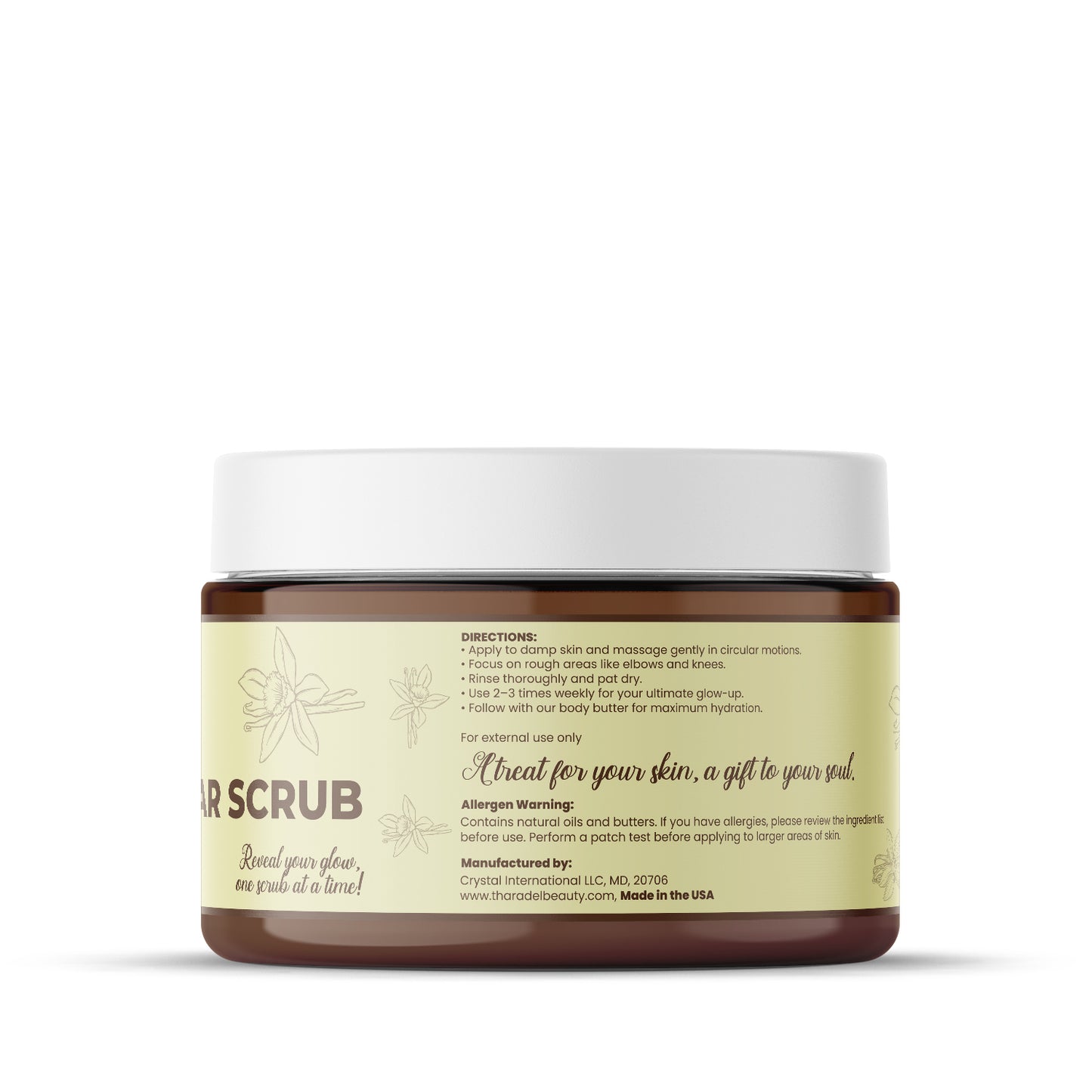 Tharadel Foaming Scrub – Warm Vanilla Scent